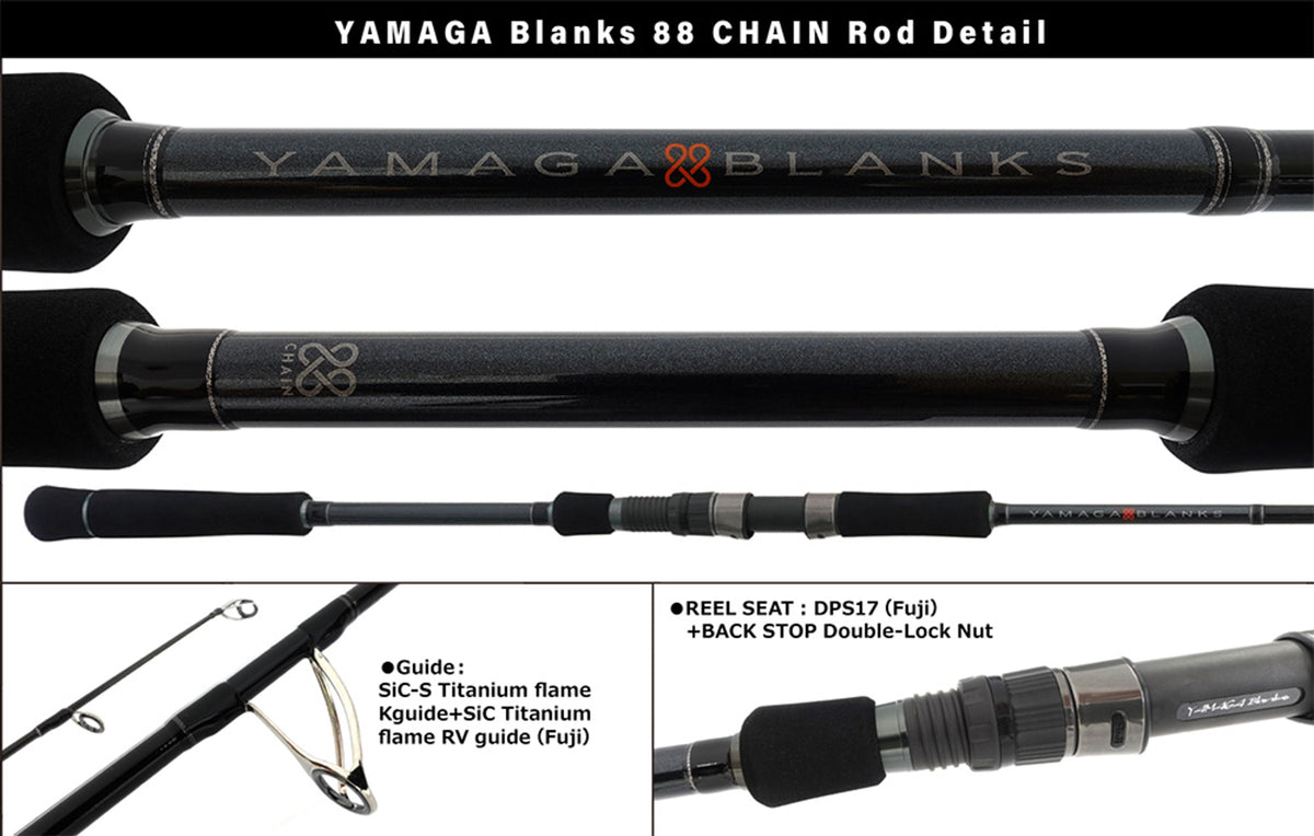 Lanseta Spinning Yamaga Blanks Yamaga 88 Chain 2.65m 8-40gr Fuji Sic-s Titanium