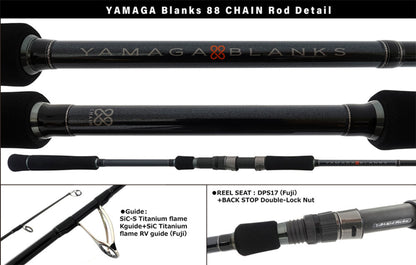Lanseta Spinning Yamaga Blanks Yamaga 88 Chain 2.65m 8-40gr Fuji Sic-s Titanium