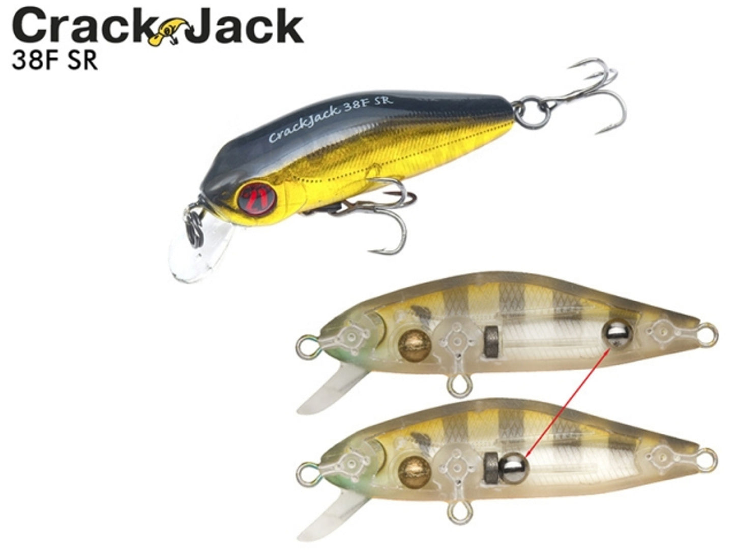 Vobler Vobler Pontoon21 Crack Jack 38sp-dr 3.8cm 2.6g R43 Sp