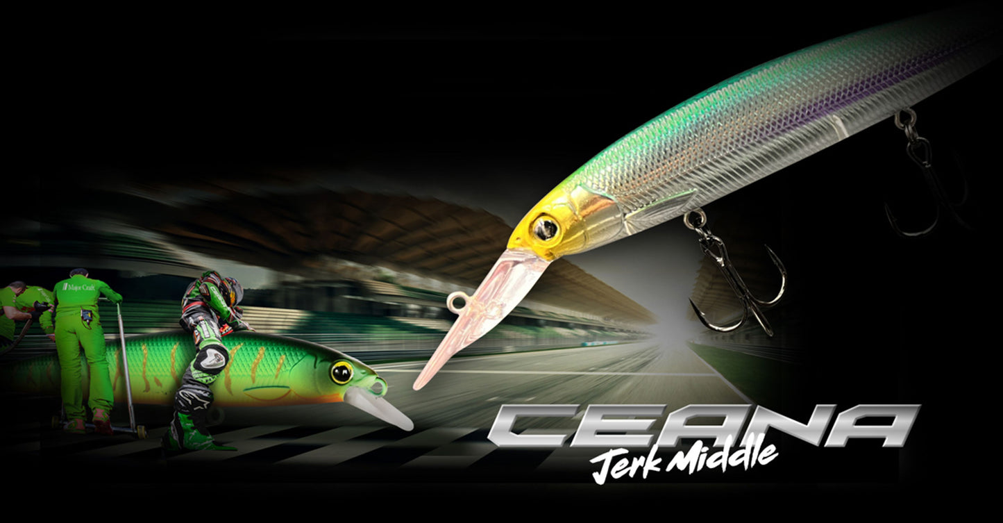 Vobler Major Craft Ceana Jerkbait 110spm Middle 11cm 17gr #001 Blue Back Silver