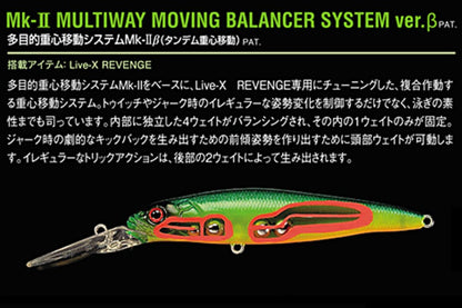 Vobler Megabass Live-x Revenge 90.5mm 10.5gr Gg Kasumi Tiger