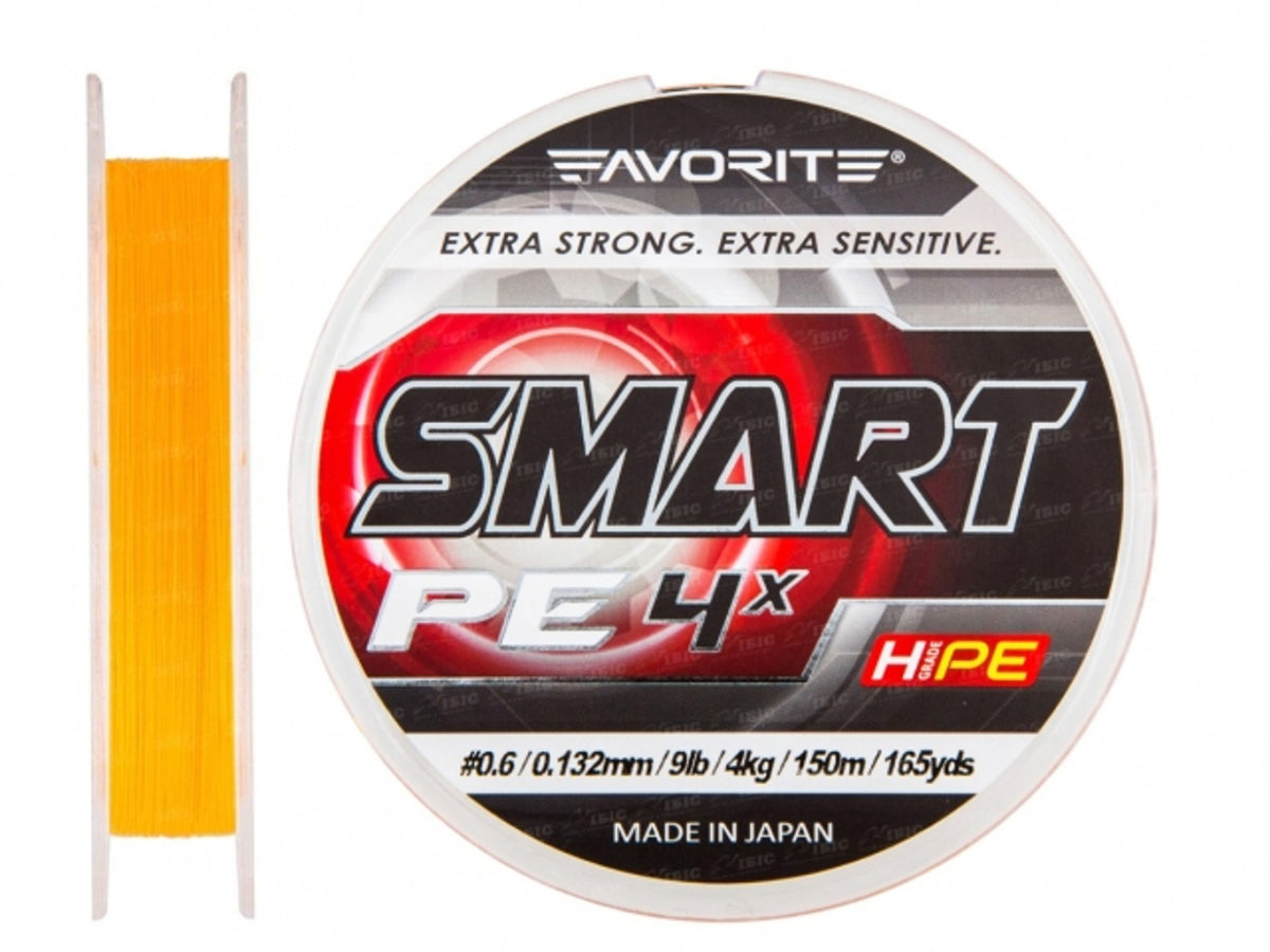 Fir Textil Favorite Smart Pe 4x Fluo Orange 150m # 1.0 / 0.171mm / 12lb