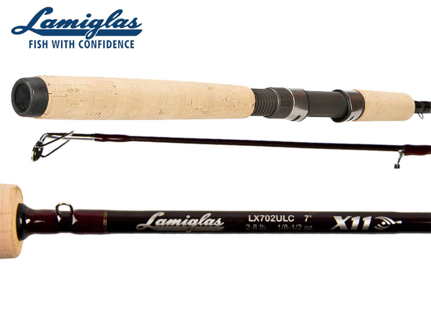 Lanseta Spinning Lamiglass X11 Graphite Freshwater 2sec. 6 6 1/8 - 1/2 L Mod/fast