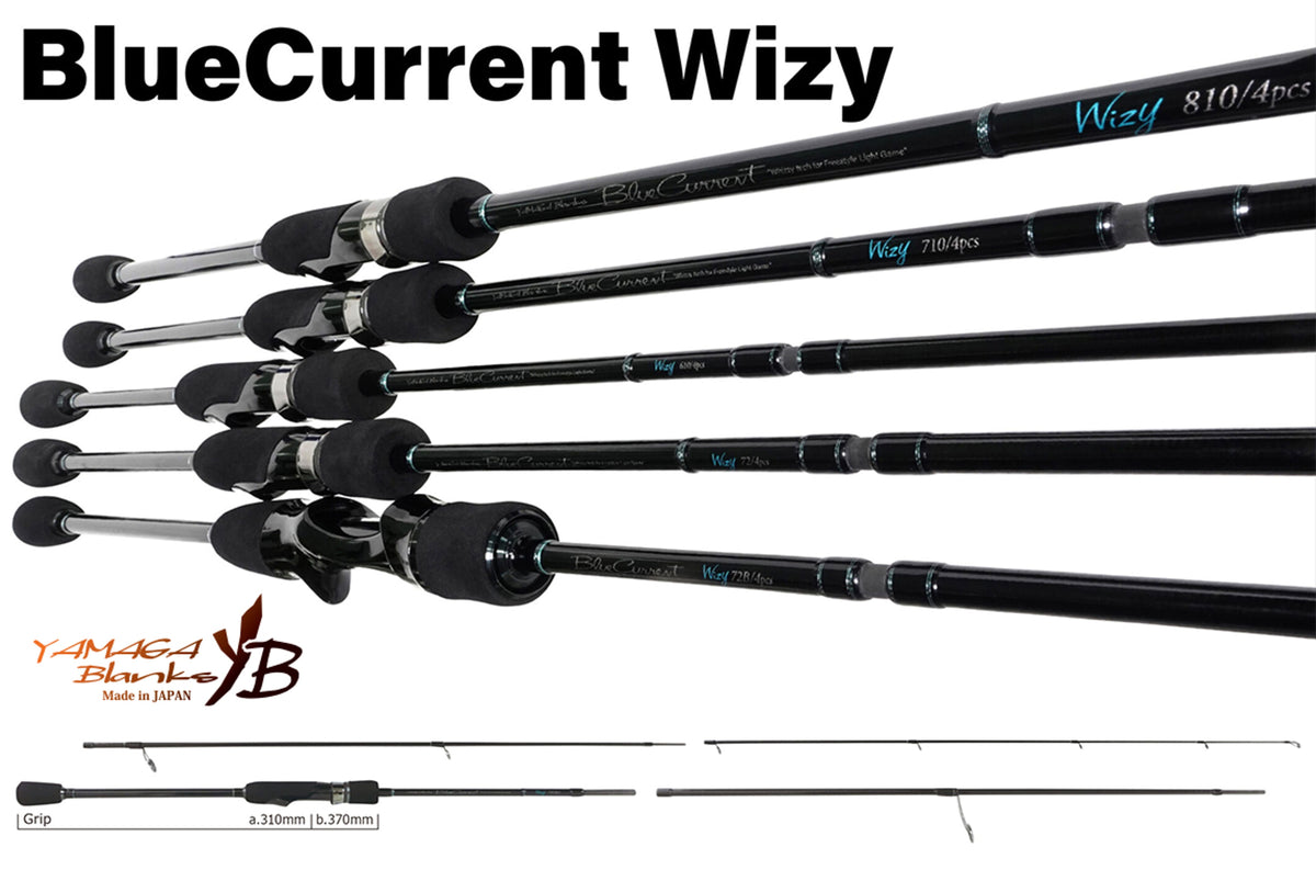 Lanseta Spinning Yamaga Blanks Yamaga Blue Current Wizy 710 2.39m 1.5-20gr 4 Sectiuni