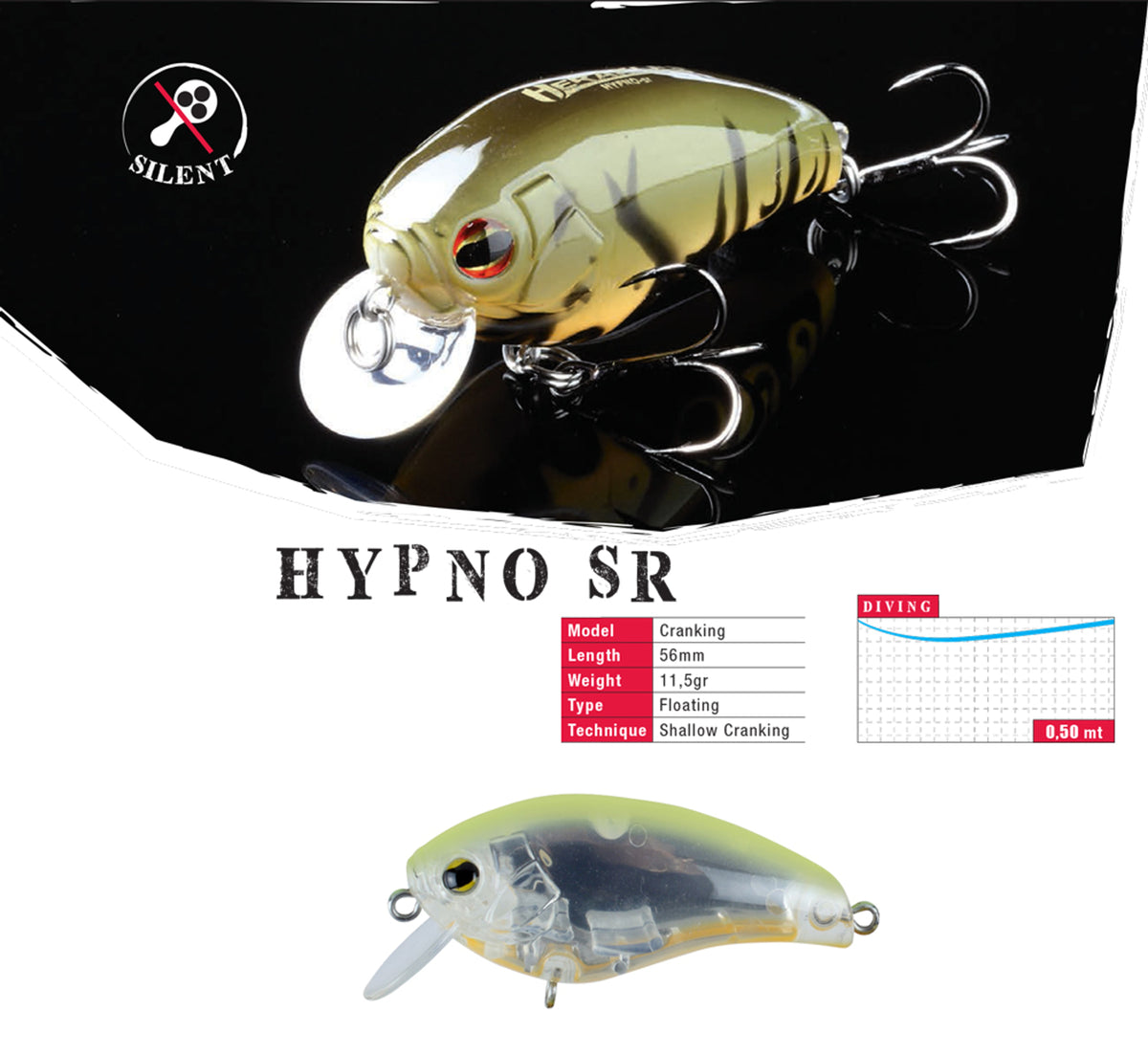 Vobler Herakles Hypno-sr F 5.6cm 11.5gr Chartreuse Laminated