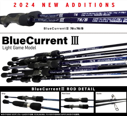 Lanseta Spinning Yamaga Blanks Yamaga Blue Current Iii 78 2.425m 2-15gr