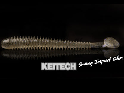 Naluca Soft Shad Keitech Swing Impact Slim Chartreuse Shad 484 7.6cm
