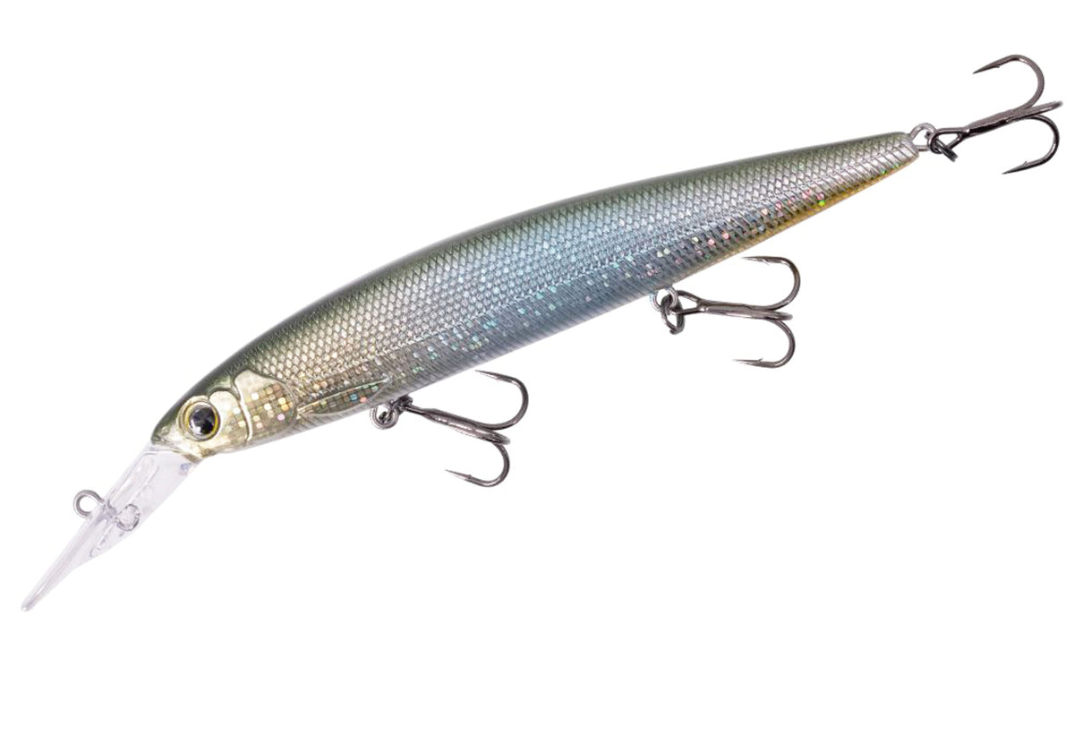 Vobler Major Craft Ceana Jerkbait 110spm Middle 11cm 17gr #002 Green Back Silver