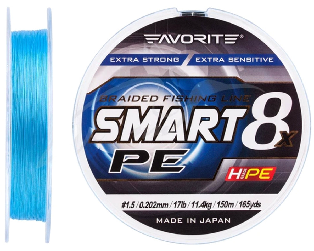 Fir Textil Favorite Smart Pe 8x Sky Blue 150m #0.8 - 0.153mm - 6.8kg