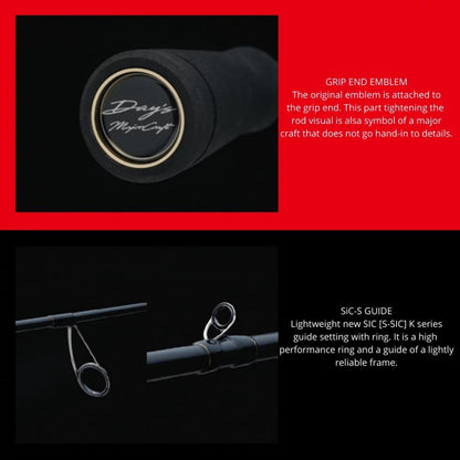 Lanseta Spinning Major Craft Lanseta Major Craft Days Dys-632l Fast 1.90m 1/16-1/4oz 1.7-7gr