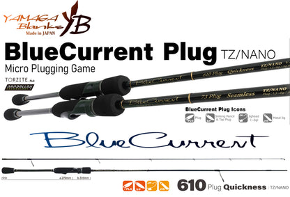 Lanseta Spinning Yamaga Blanks Yamaga Blue Current 610plug Quickness Tz-nano 2.10m 1.5-5gr Fuji Titanium Torzite