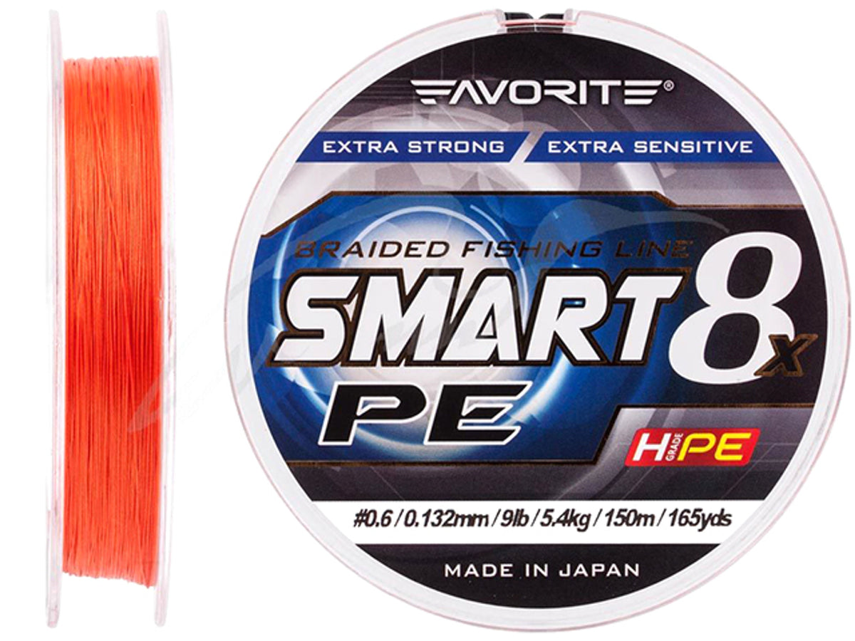 Fir Textil Favorite Smart Pe 8x Red Orange 150m # 3.0 / 0.296mm / 19kg