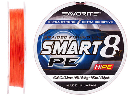 Fir Textil Favorite Smart Pe 8x Red Orange 150m # 3.0 / 0.296mm / 19kg