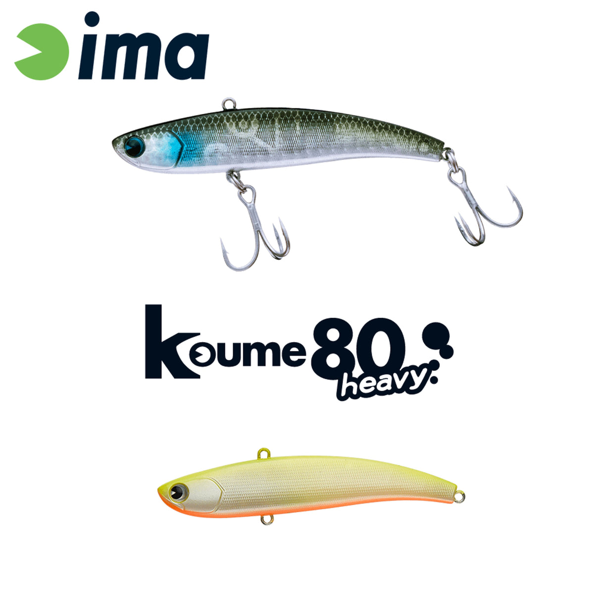 Vobler Ima Koume Vibration 80 Heavy 80mm 20gr 102 Chart Back Pearl