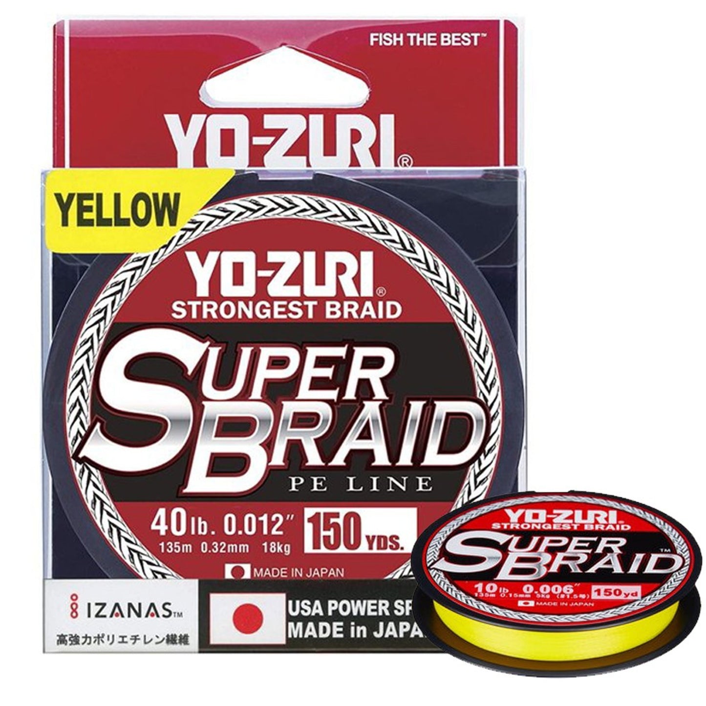 Vobler Yo-Zuri Fir Textil Superbraid Yo-zuri 135m Yellow / Blue