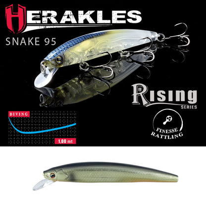Vobler Herakles Snake 95f 9.5cm 8.8gr Smoke Gold