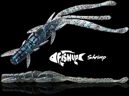 Fishup Shrimp 7.6cm #050 Green Pumpkin Brown Red And Purple 7.6cm #050 Green Pumpkin Brown Red And Purple