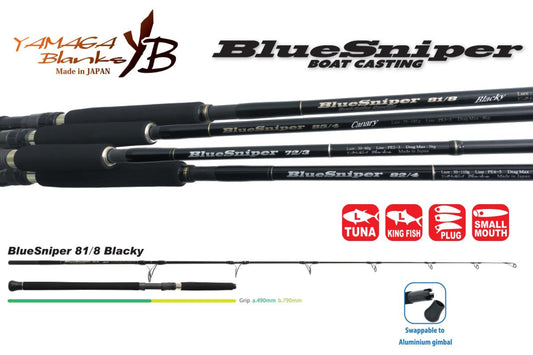Lanseta Spinning Yamaga Blanks Yamaga Blue Sniper 81/8 Blacky Tuna 2.48m 45-120gr
