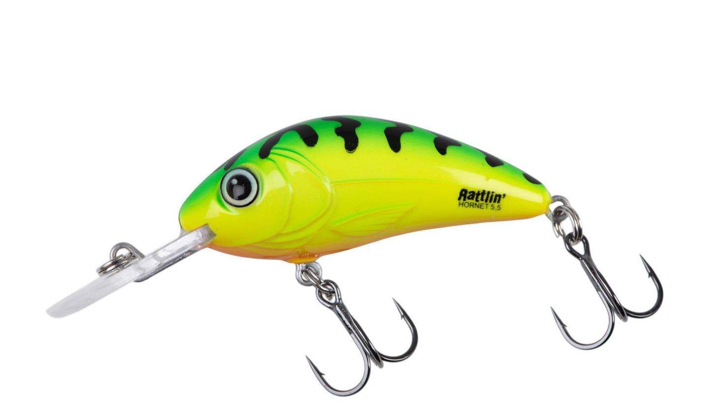 Vobler Salmo Vobler Plutitor Rattlin' Hornet 4.5cm Floating Green Tiger