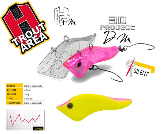 Vobler Herakles Hybrid S 4.2cm 3.8gr Chartreuse Pink Head