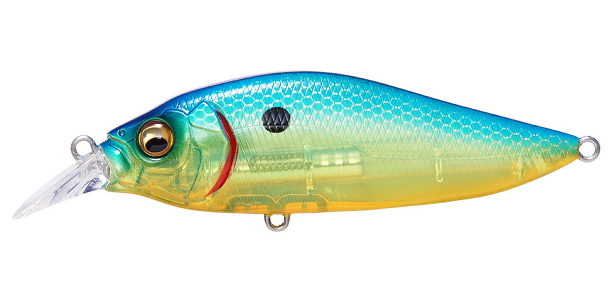 Vobler Megabass Flap Slap Lbo 77mm 12.2gr Seethrough Blue Back Chart