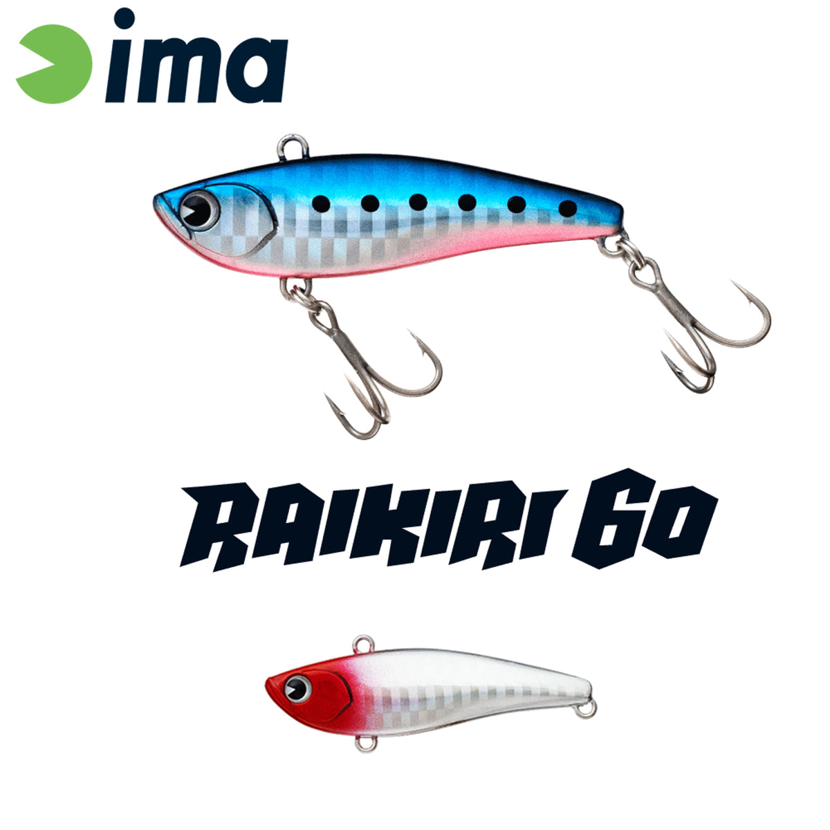 Vobler Ima Raikiri Vibration 60 60mm 11gr 001 Red Head