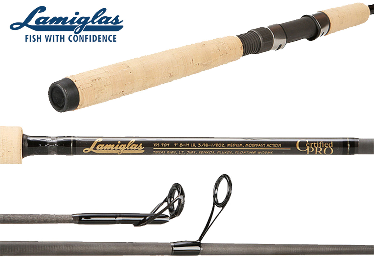 Lanseta Spinning Lamiglass Certified Pro Bass Spin 1sec 7 3/16 - 1/2 Mod/fast
