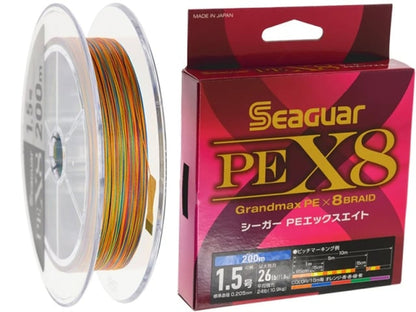 Seaguar Grandmax X8 Pe Braid 300m Multicolor #6.0 - 0.400mm - 86lb
