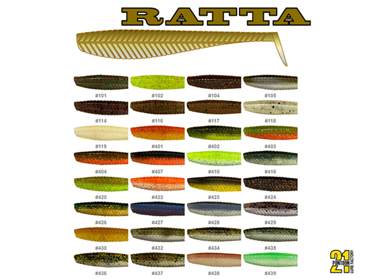 Naluca Soft Pontoon21 Ratta 434 Ratta 434 3.75 inci (9.5cm)