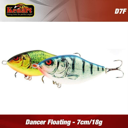 Vobler Dancer Floating 7cm/18g Kenart : Culoare - NRG