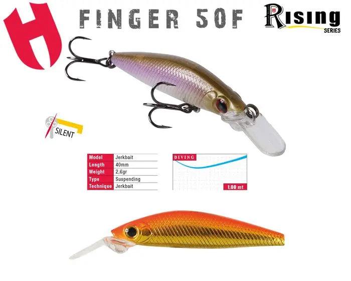 Vobler Herakles Finger 50f 4.0cm 2.5gr Orange Gold