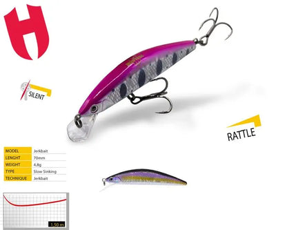 Vobler Herakles Mizu 70ss 7.0cm 4.8gr Purple Bait
