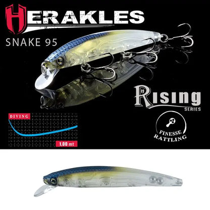 Vobler Herakles Snake 95f 9.5cm 8.8gr Alburno Ghost