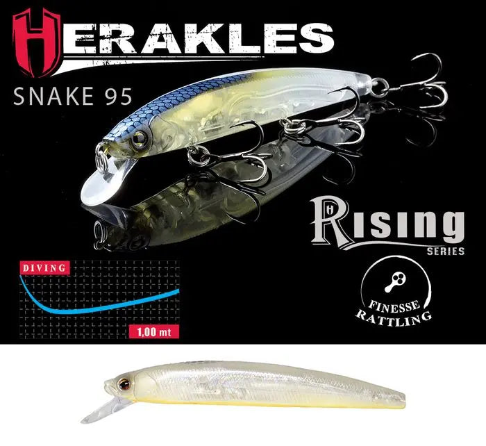 Vobler Herakles Snake 95sp 9.5cm 9gr Pearl Ocb