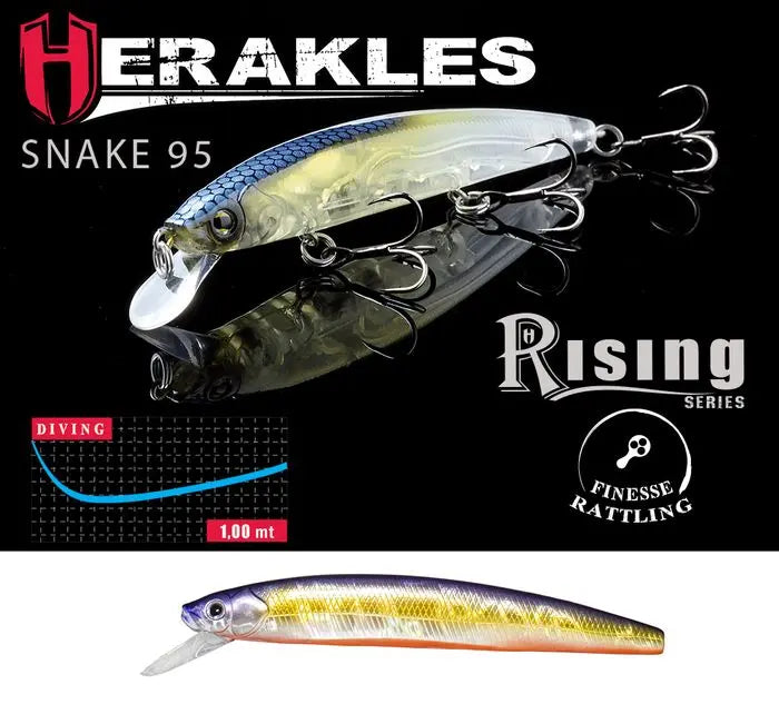 Vobler Herakles Snake 95sp 9.5cm 9gr Purple Bait Ob