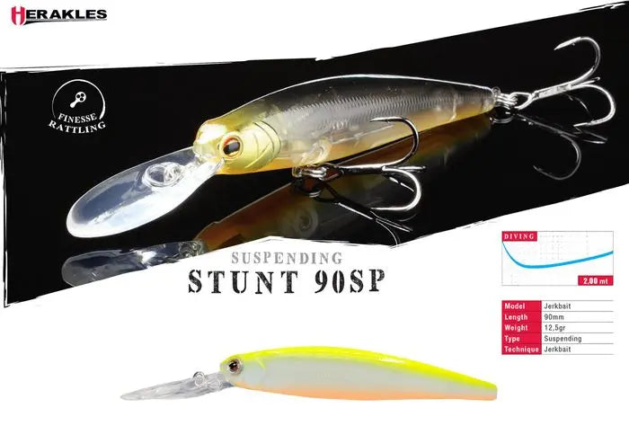 Vobler Herakles Stunt 90sp 9.0cm 12.5cm Chartreuse Ob