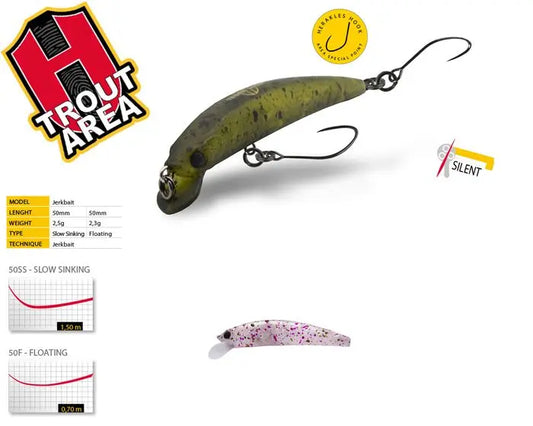 Vobler Herakles Teser 50ss 5.0cm 2.5gr Ghost Pg Pellet Glow