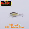Vobler Pill Sinking 3cm/4g Kenart : Culoare - Rainbow Trout