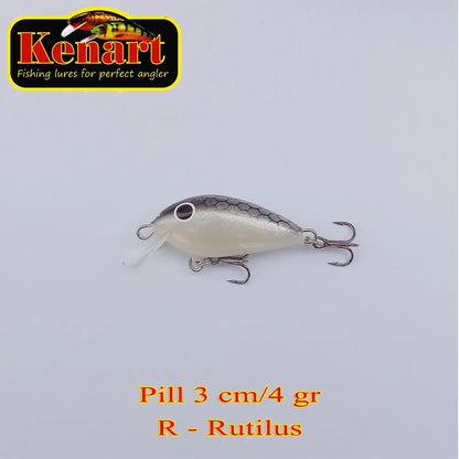 Vobler Pill Sinking 3cm/4g Kenart : Culoare - W