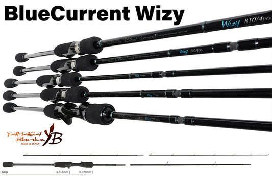 Lanseta Casting Yamaga Blanks YAMAGA BLUE CURRENT WIZY 72B BAITCAST 2.18m 2-21gr 4 Sectiuni